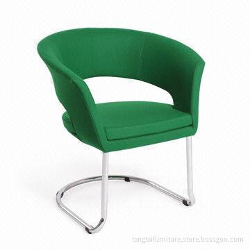Round Office Task Chair, Made of Chrome Frame and Cashmere, OEM/ODM Orders Welcomed